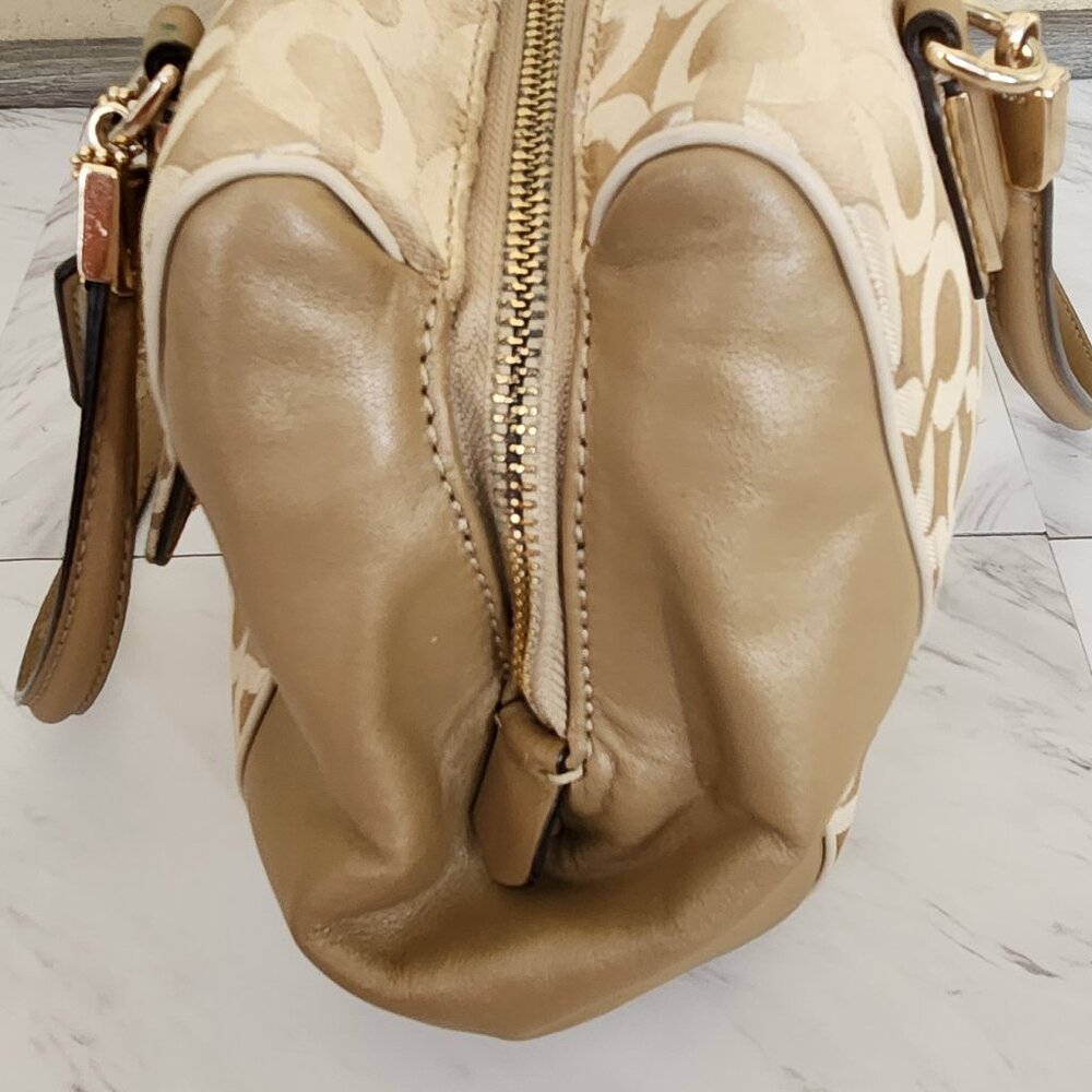 Coach Madeline East West Op Art Sateen Shoulder Bag Handbag - Picture 7 of 11